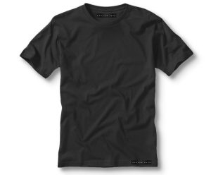 COTTON JET BLACK CREWNECK T-SHIRT