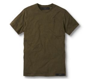 COTTON OLIVE GREEN CREWNECK T-SHIRT