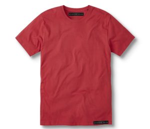COTTON RED CREWNECK T-SHIRT