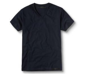 COTTON BLACK V-NECK T-SHIRT