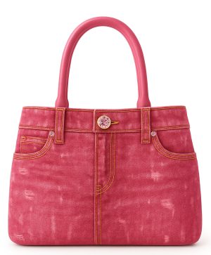 B&C ROSE SWAROVSKI DENIM BAG