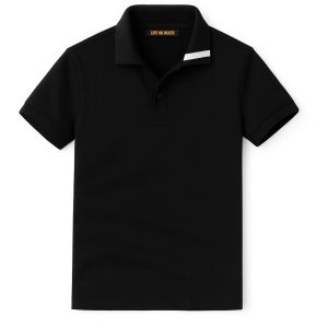EGYPTIAN COTTON BLACK POLO