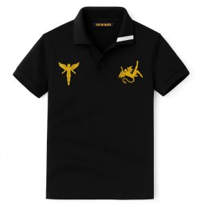 EGYPTIAN COTTON GOLD & BLACK POLO