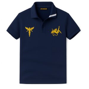 EGYPTIAN COTTON GOLD & NAVY BLUE POLO
