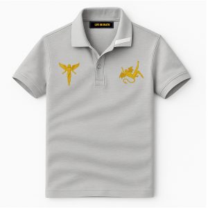EGYPTIAN COTTON SILVER & GOLD POLO
