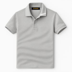 EGYPTIAN COTTON SILVER POLO