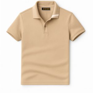 EGYPTIAN COTTON GOLD AND TAN POLO