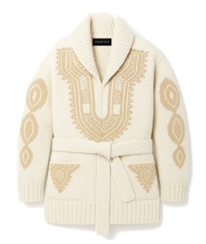 KINTTED DASHIKI CREAM SWEATER